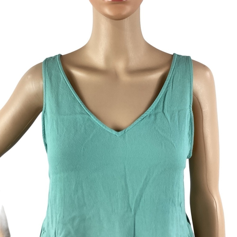 LOFT Tiered Ruffle Shell Size S Light Blue - Picture 2 of 7